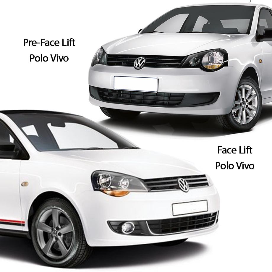 GUNMANSA Suitable To Fit - VW Polo Vivo (10-19) Silverline Plastic Upgrade Front Bumper With Headlight & Fogs