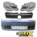 GUNMANSA Suitable To Fit - VW Polo Vivo (10-19) Silverline Plastic Upgrade Front Bumper With Headlight & Fogs