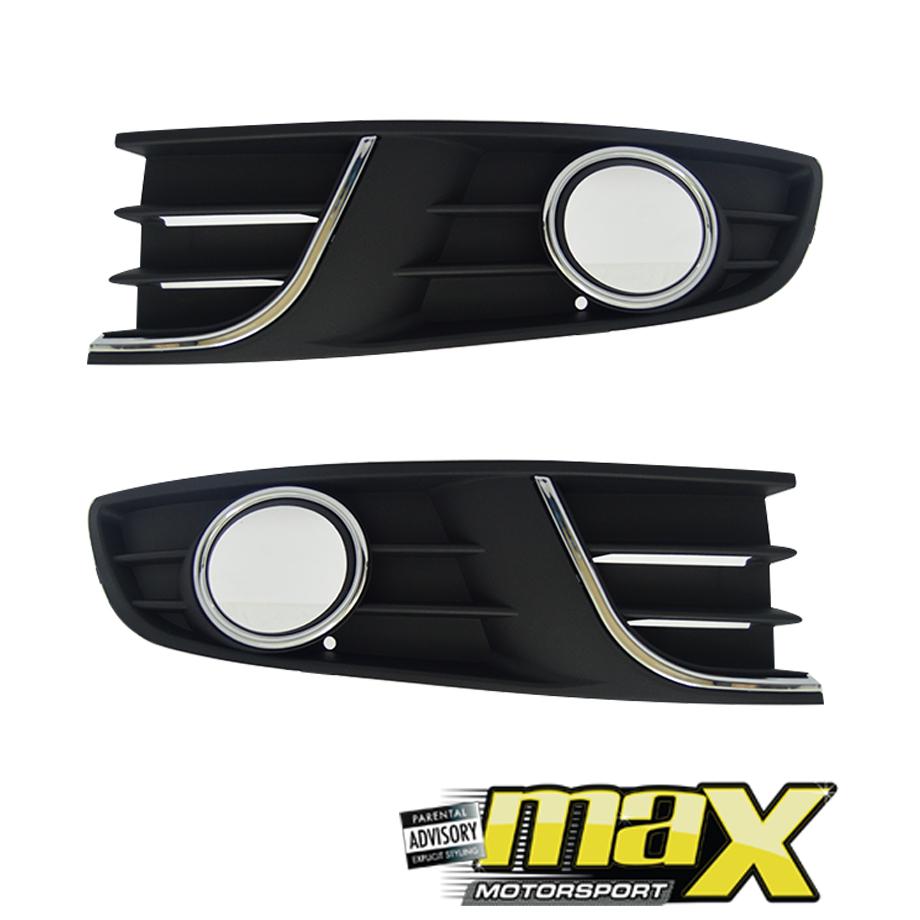 GUNMANSA Suitable To Fit - VW Polo Vivo (14-19) Silverline Fog Lamp Covers With Centre Grille (5-Piece)