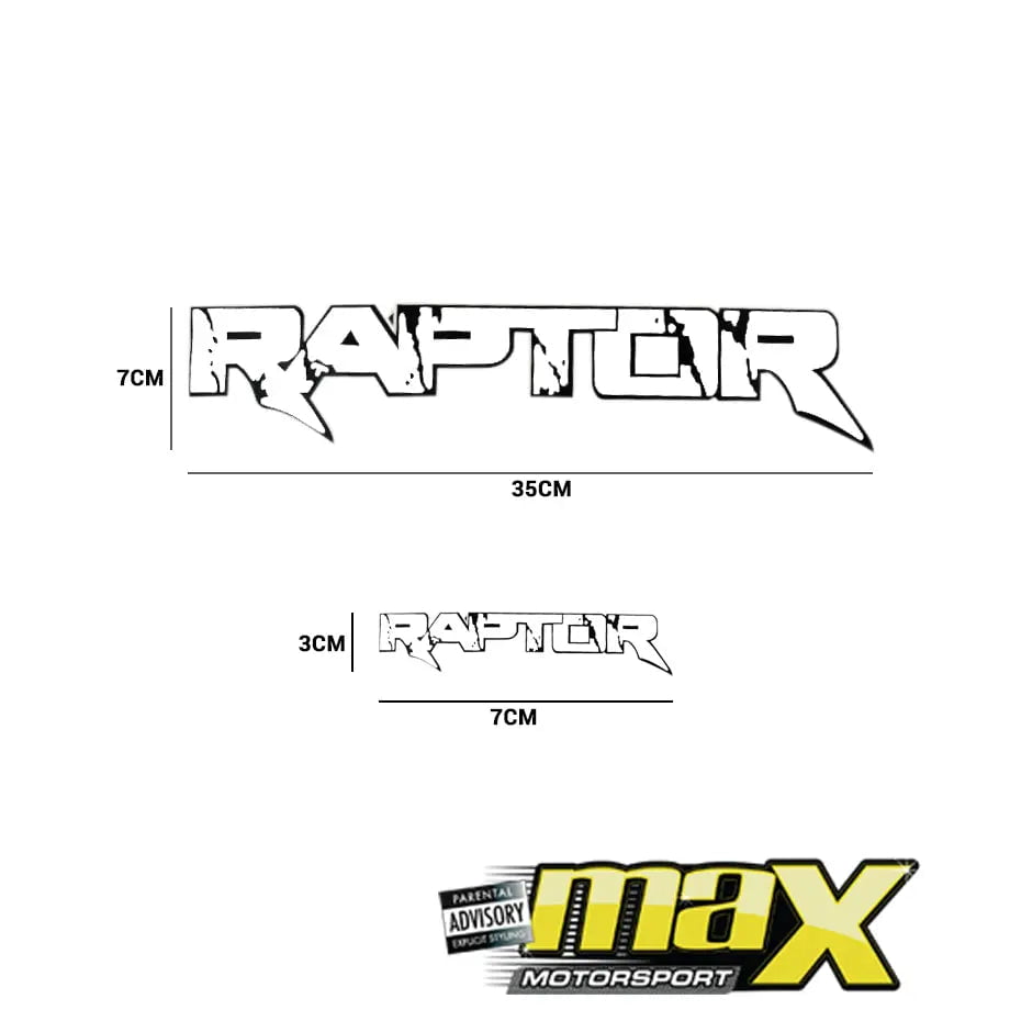 GUNMANSA Suitable To Kit - Ranger Raptor Sticker Kit