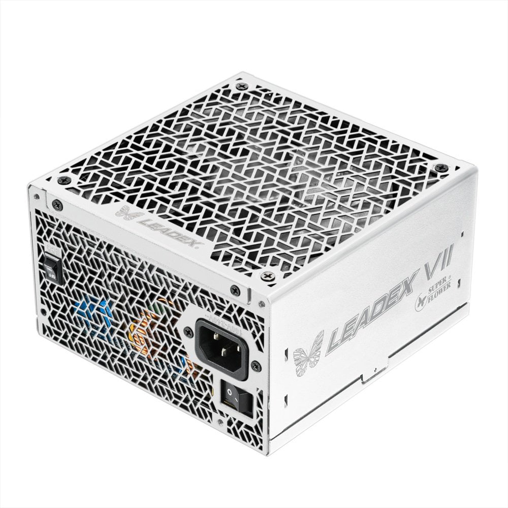 GUNMANSA Super Flower Leadex VII XG 1000W 80+ Gold White, Cybenetics Platinum, Full Modular, ATX 3.1 & PCIe 5.0, 12VHPWR Cable (2x8pin-16pin native cables), Power Supply, FDB Fan, SF-1000F14XG, White version