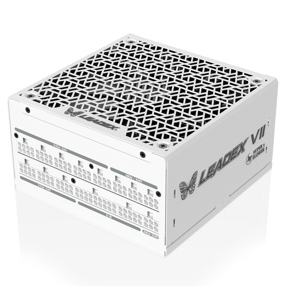 GUNMANSA Super Flower Leadex VII XG 1000W 80+ Gold White, Cybenetics Platinum, Full Modular, ATX 3.1 & PCIe 5.0, 12VHPWR Cable (2x8pin-16pin native cables), Power Supply, FDB Fan, SF-1000F14XG, White version