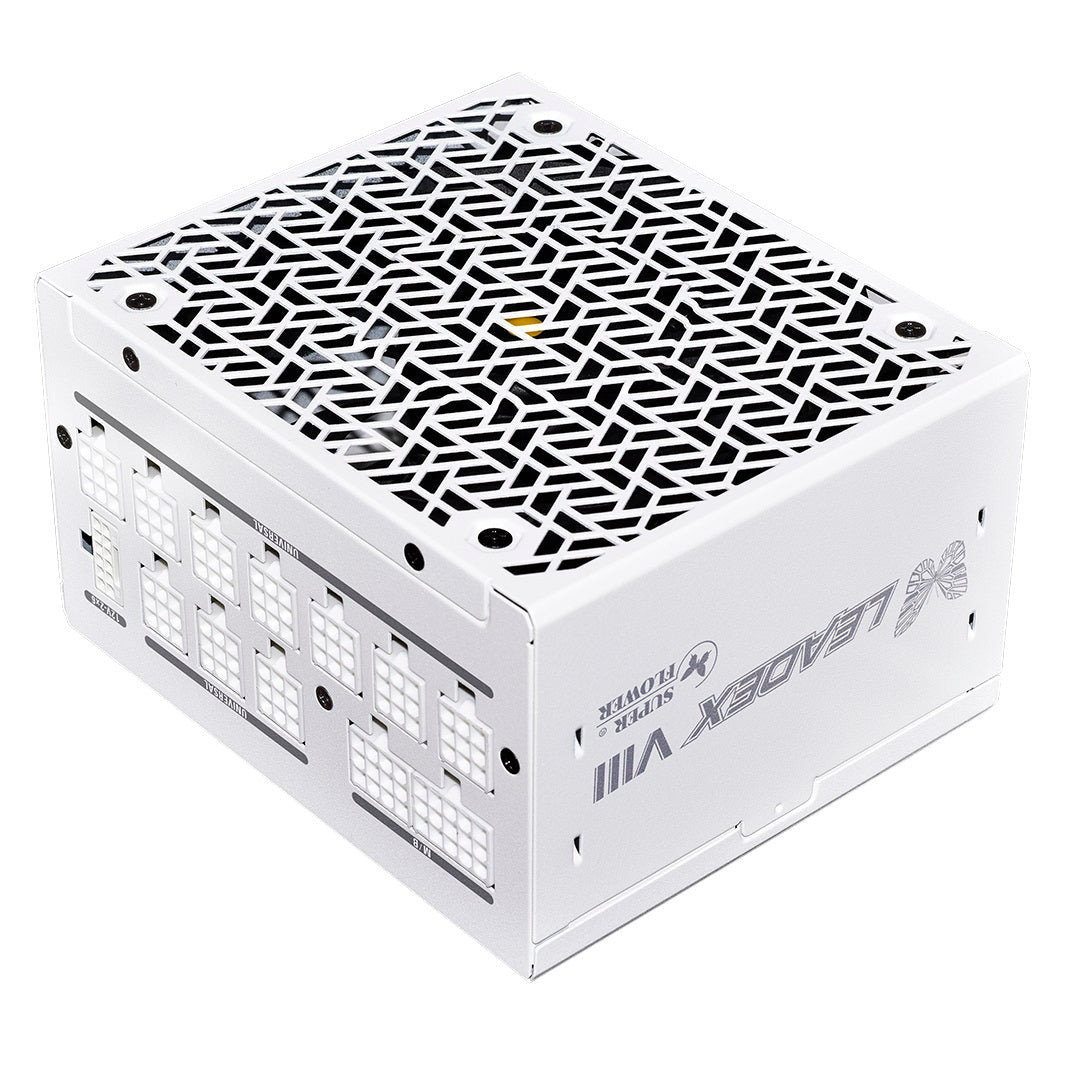 GUNMANSA Super Flower Leadex VIII Platinum PRO 1000W ATX 3.1&PCIe 5.1(Native 12V-2x6 Cable), Cybenetics PLATINUM, Smallest 125mm ATX PSU, Patent Super Connector, Full Modular, White, SF-1000F14SP (WH)