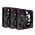 GUNMANSA Super Flower, MEGACOOL 120mm fan, Triple-Pack, 12-pole motor design, super cooling performance, PWM, Purple Anti-Vibration Mounting Pads, Computer Case Fan, Remote Control, SF-PF121-BK_3P, 30mm depth