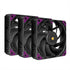 GUNMANSA Super Flower, MEGACOOL 120mm fan, Triple-Pack, 12-pole motor design, super cooling performance, PWM, Purple Anti-Vibration Mounting Pads, Computer Case Fan, Remote Control, SF-PF121-BK_3P, 30mm depth
