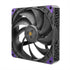 GUNMANSA Super Flower MEGACOOL 140mm fan, Triple-Pack, 12-pole motor, PWM, Purple Anti-Vibration Mounting Pads, Computer Case Fan, Remote Control, SF-PF141-BK_3P, 30mm depth