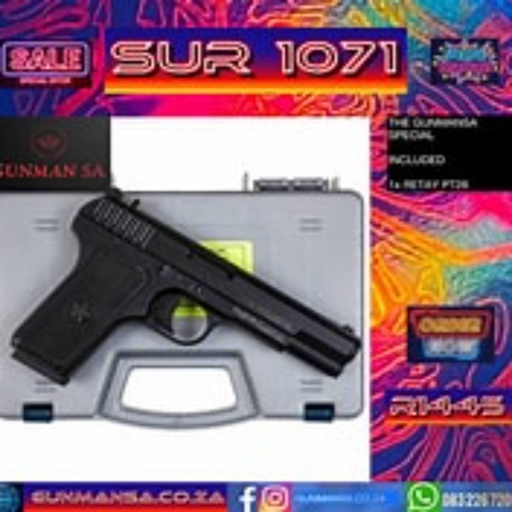 GUNMANSA SUR Black 1071 Blank/Pepper Gun (Semi Auto|7+1|9mm PAK)