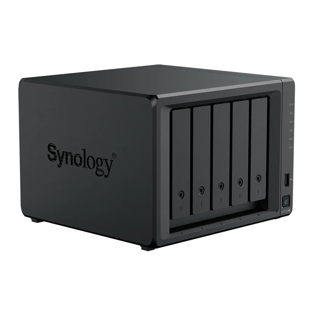 GUNMANSA Synology DS1525+ 5 Bay NAS (Espandable to 15 bay) AMD Ryzen V1500B 4C CPU 8 GB DDR4 ECC SODIMM (2 DIMM Slots)