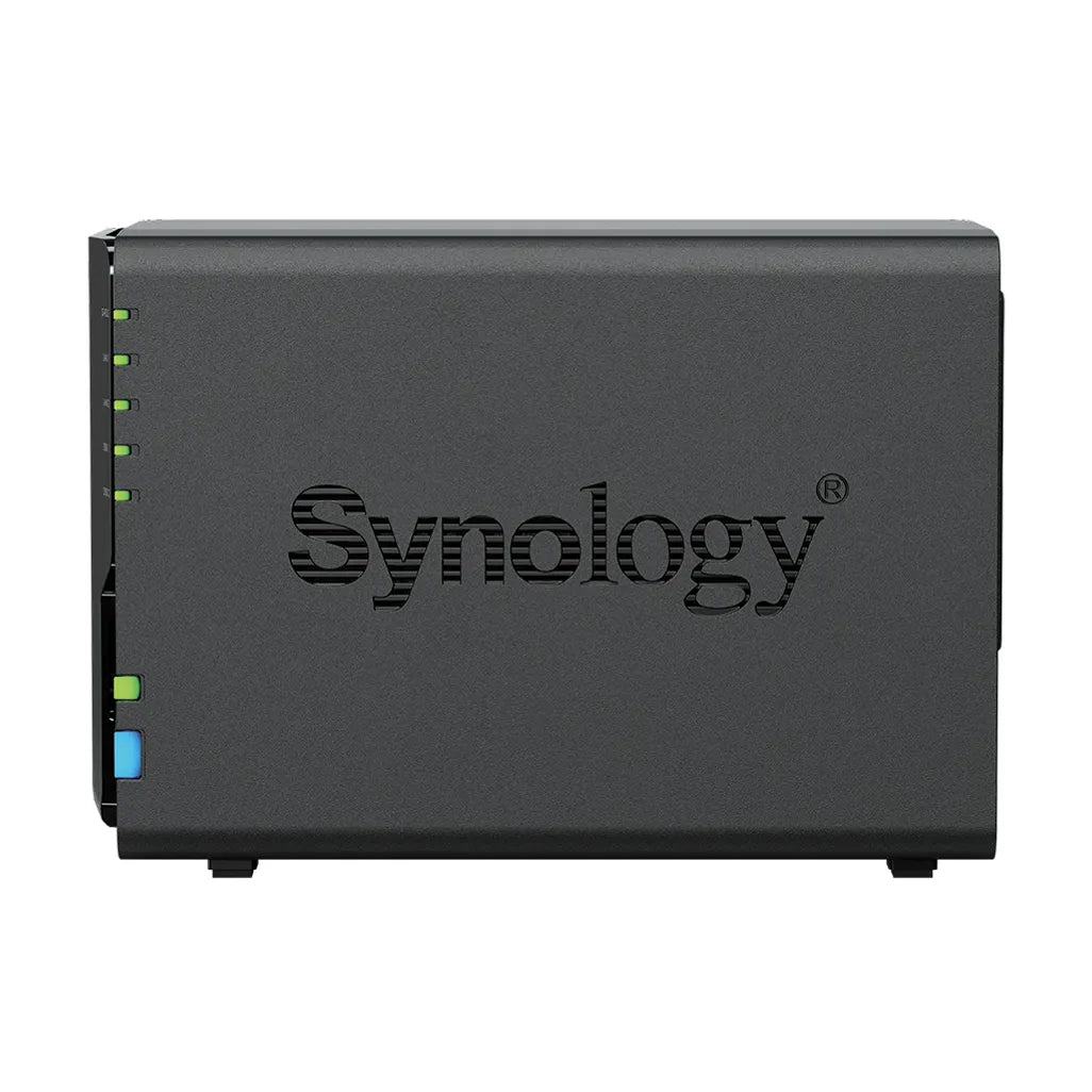 GUNMANSA Synology DS225+ 2 Bay Desktop NAS Intel Celeron J4125 4C 2GB soldered DDR4 non-ECC (one open RAM slot; max 6GB RAM)