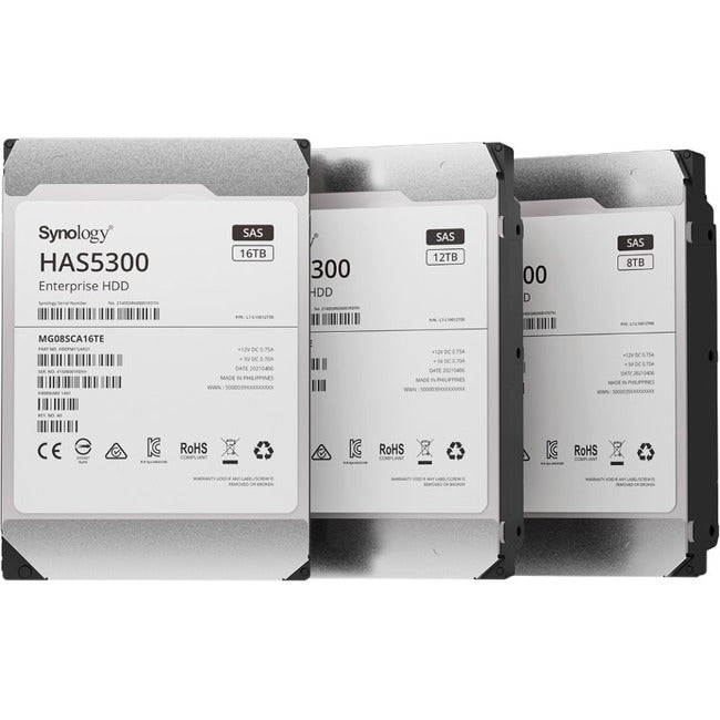 GUNMANSA Synology HAS5300 HAS5300-12T 12 TB Hard Drive - 3.5" Internal - SAS (12Gb/s SAS)