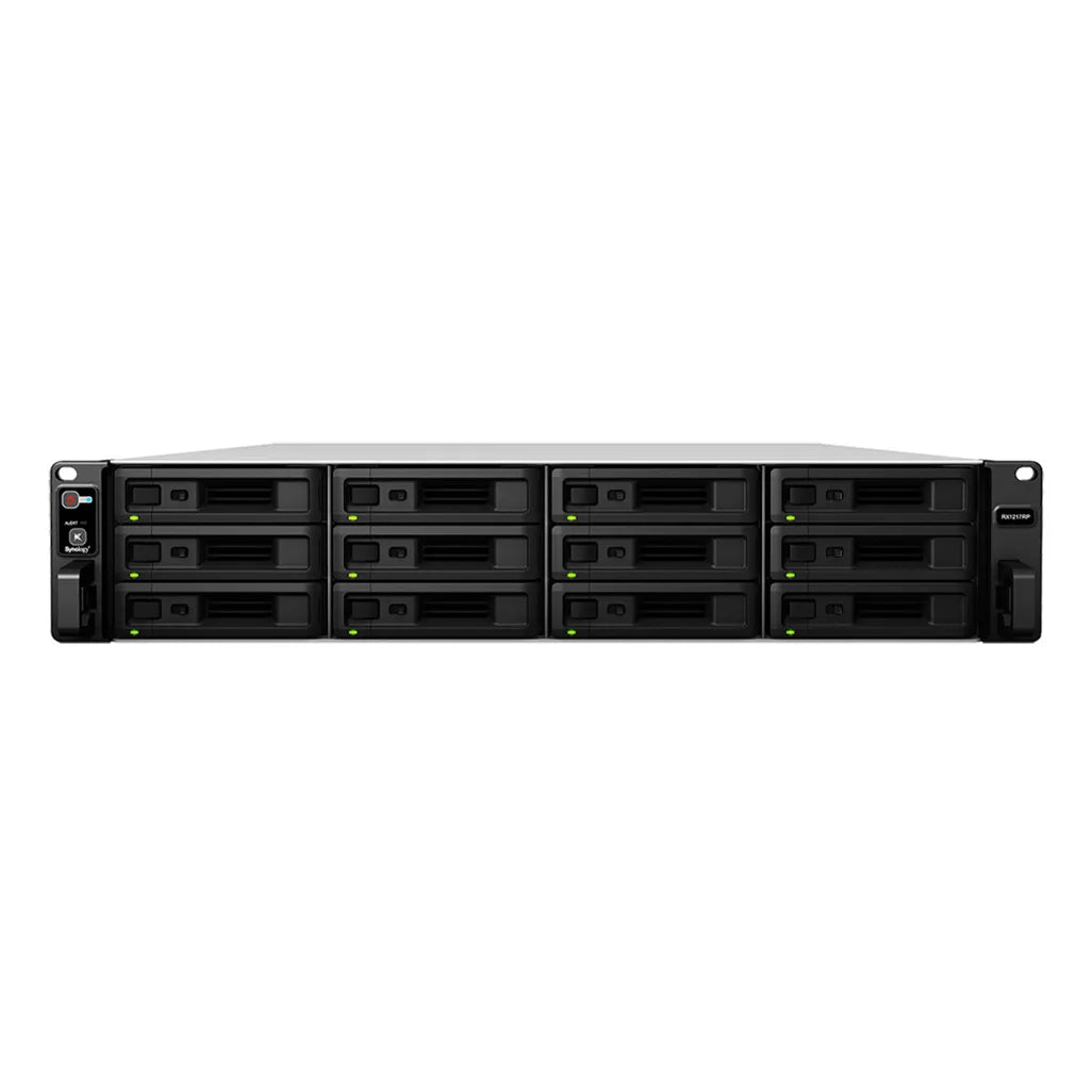 GUNMANSA Synology RX1217RP, 13.4 kg, Rack (2U), Black, Grey