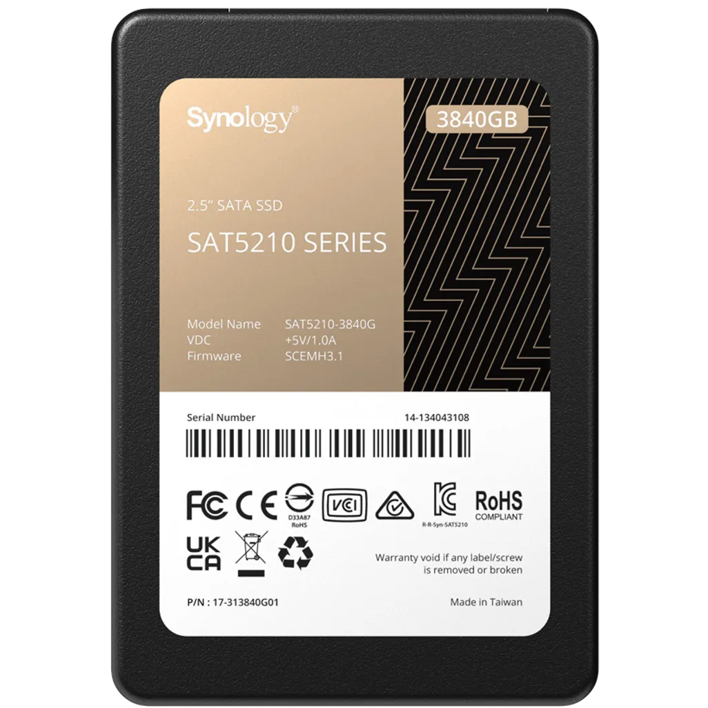 GUNMANSA Synology SSD 2.5” SATA 3840GB, 3.84 TB, 2.5"