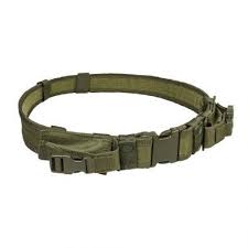 GUNMANSA Tactical Belt with Two Pouches - GREEN