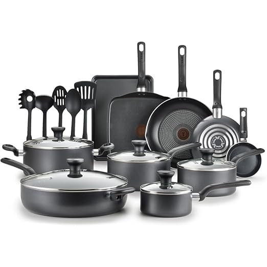 GUNMANSA Tefal Easy Care Grey 20 Piece Cookware Set