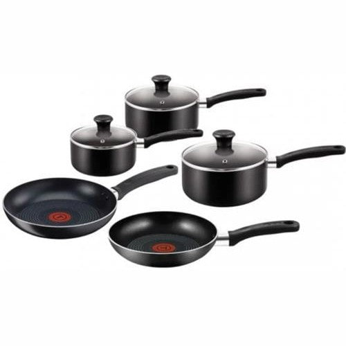 GUNMANSA Tefal Essential 8 Piece Non Stick Set Black