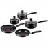 GUNMANSA Tefal Essential 8 Piece Non Stick Set Black