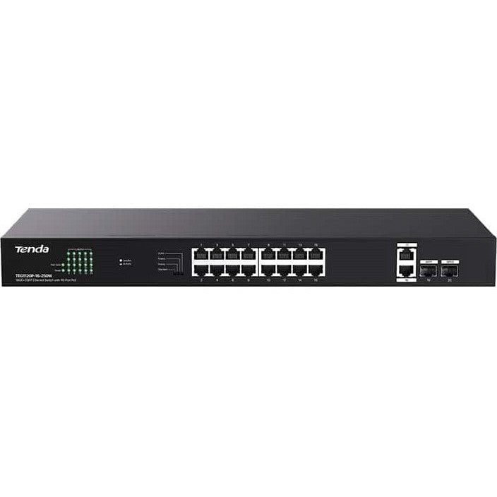 GUNMANSA Tenda 16 PoE Plus 2SFP Port Ethernet Switch