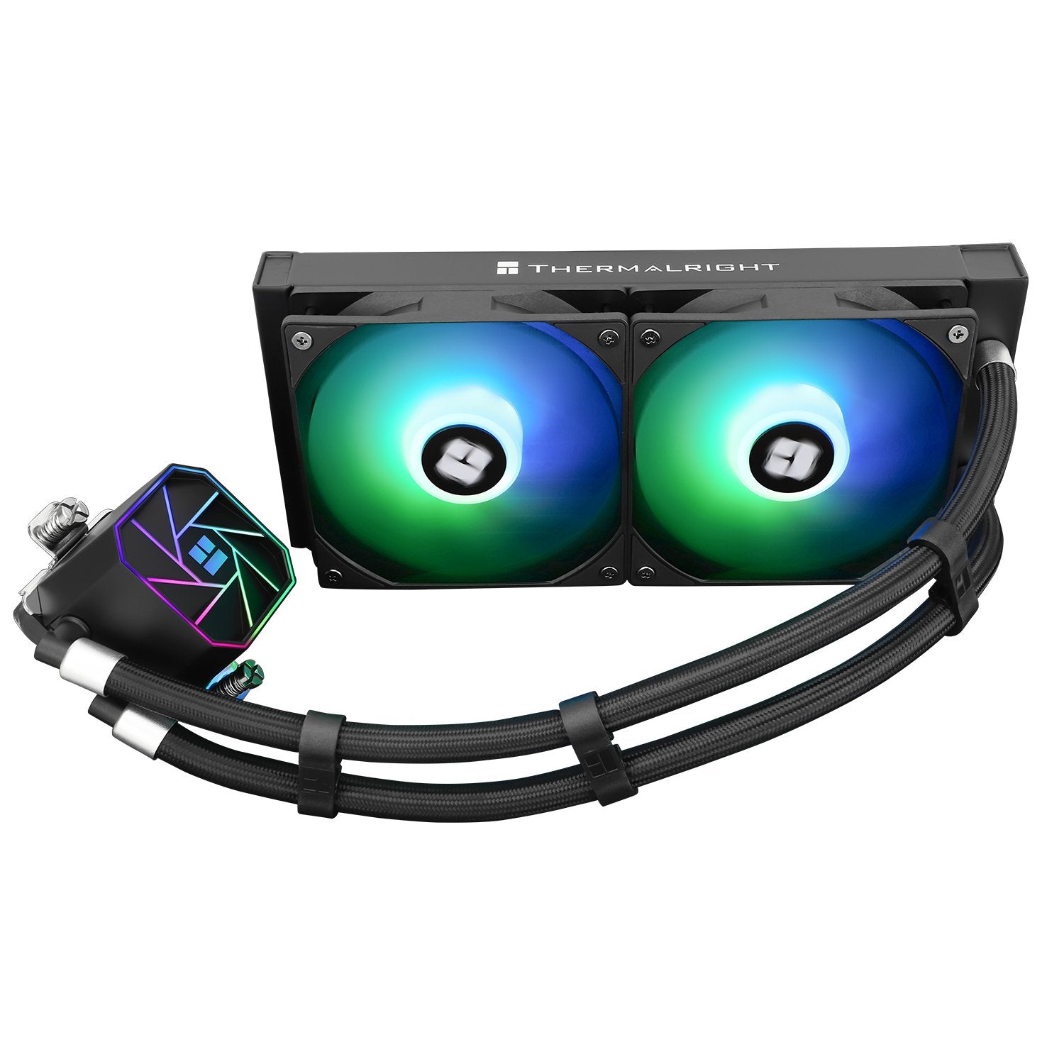 GUNMANSA Thermalright Aqua Elite 240 Black ARGB V3 Liquid CPU Cooler, AIO Pump Head Speed up to 3300RPM, TL-C12B-S V2x2 PWM Fans, for AMD/AM4/AM5, Intel LGA1150/1151/1200/2011/1700, Computer CPU Aio Cooler