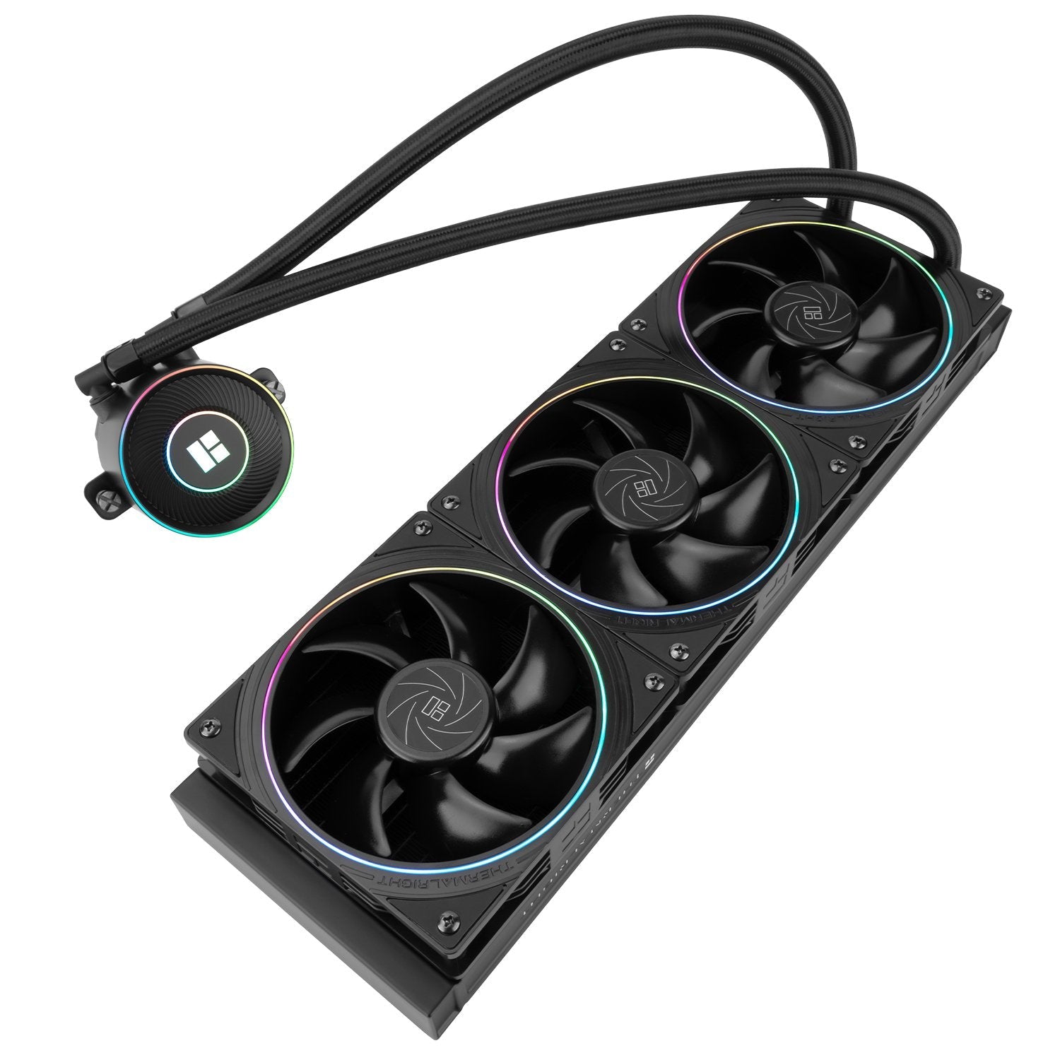 GUNMANSA Thermalright Aqua Elite 360 V5 ARGB Black AIO CPU Cooler, ARGB PWM Cooler Fans with 2000RPM, for Intel Lga1150/1151/1155/1156/1200/1700/1851, AMD: AM4/AM5, Case 360mm AIO Radiator