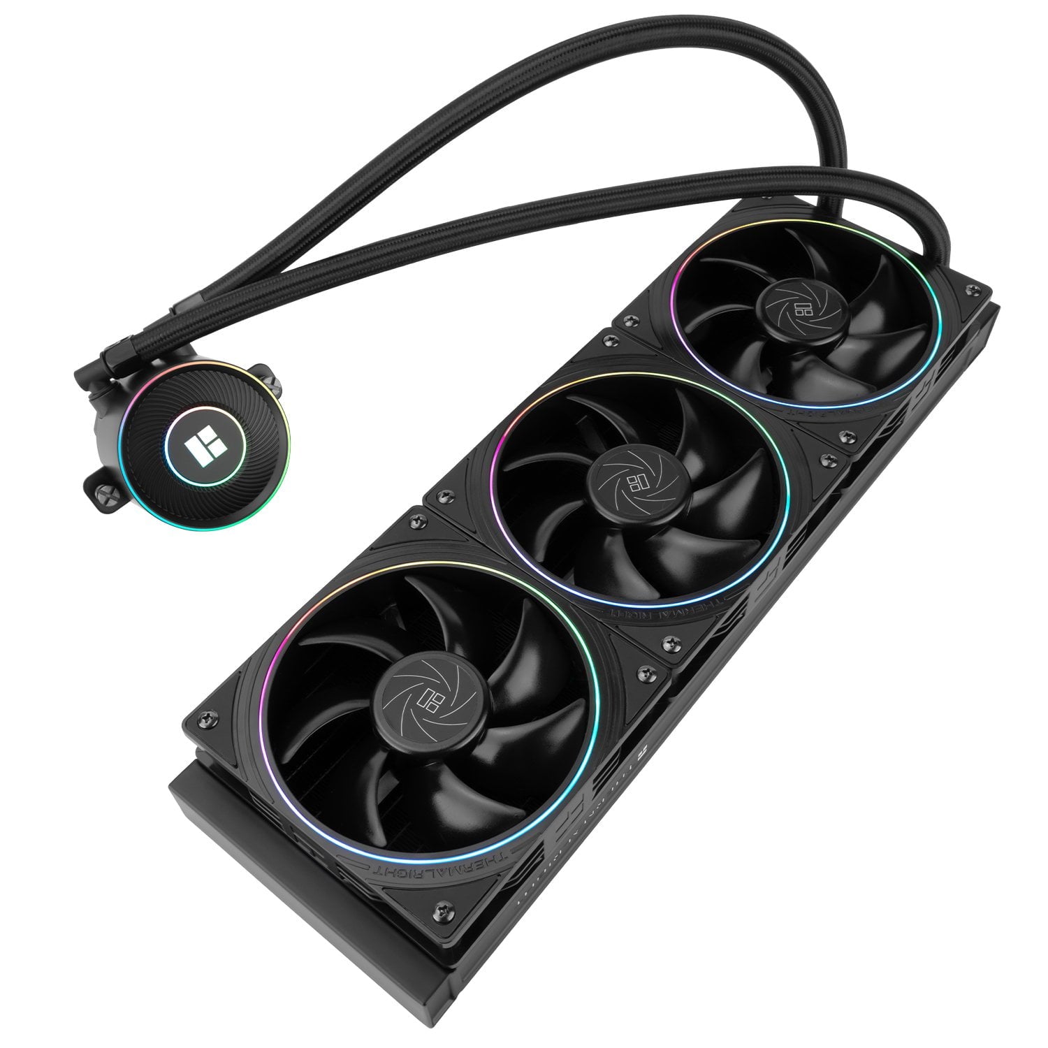 GUNMANSA Thermalright Aqua Elite 360 V5 ARGB Black AIO CPU Cooler, ARGB PWM Cooler Fans with 2000RPM, for Intel Lga1150/1151/1155/1156/1200/1700/1851, AMD: AM4/AM5, Case 360mm AIO Radiator