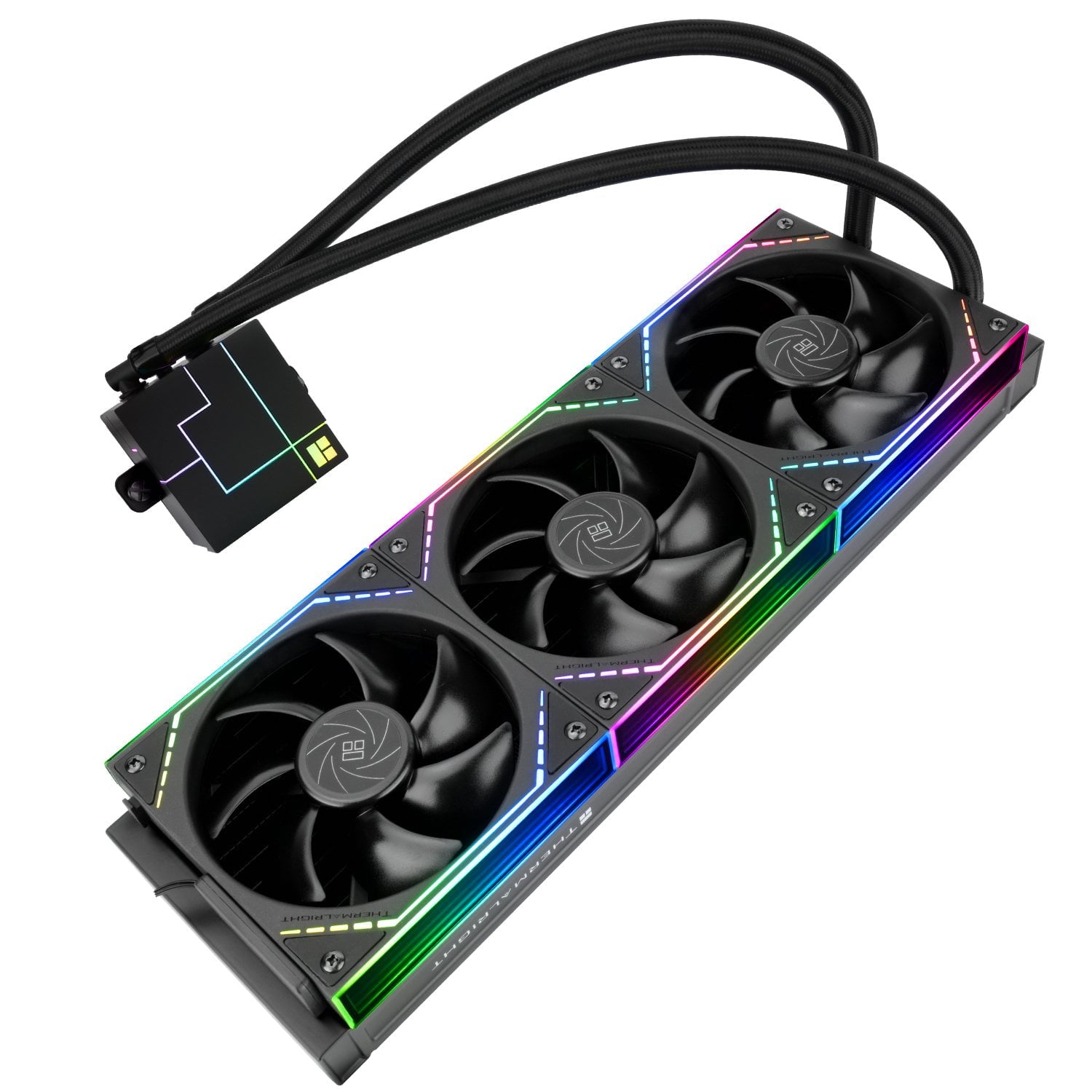 GUNMANSA Thermalright Core Matrix 360 Black V2 CPU Liquid Cooler with 120mm PWM Fan, 360 Black Cold Row Specification, Integrated Water Cooler Heatsink, for AMD/AM4/AM5, Intel 1700/1851/1150/1151/1200/2011