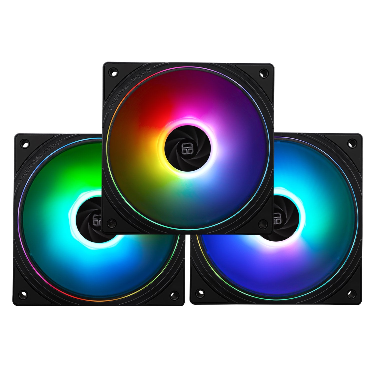 GUNMANSA Thermalright TL-S12-S X 3 CPU Fan 120mm ARGB Case Cooler Fan Comes with ARGB Lighting Effect, PC PWM Silent Computer Fan with 1500RPM Speed, CPU Cooling Fan , 3 Pack (TL-S12-S X 3)
