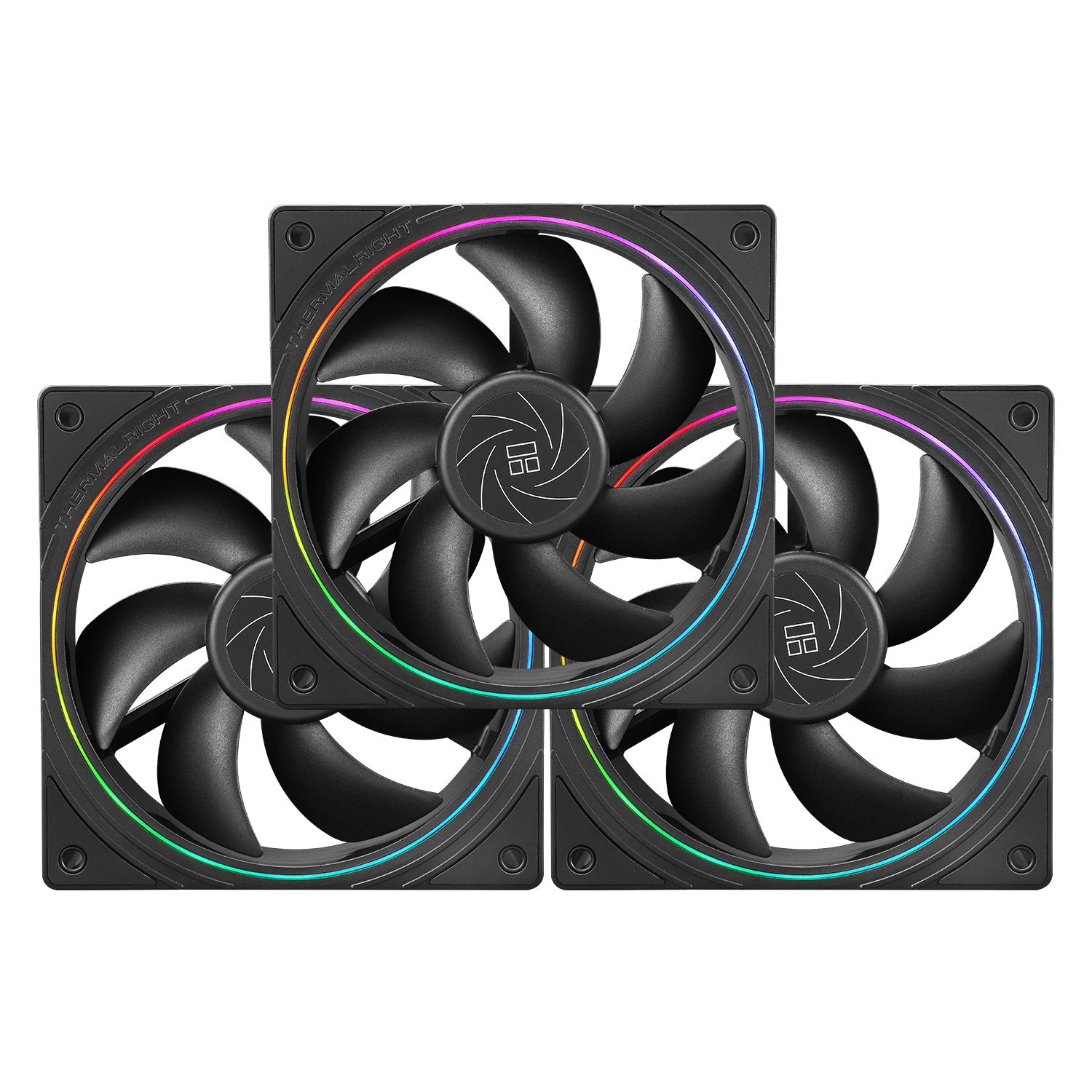 GUNMANSA Thermalright TL-S12 X3 CPU Fan 120mm case Cooler Fan, ARGB 5V 3-pin and 4-pin PWM Silent Computer Fan, fine Aperture Light Effect for case CPU Liquid Cooler and CPU air Cooler, Quiet CPU Computer Fan, 3 Pack (TL-S12 X 3)