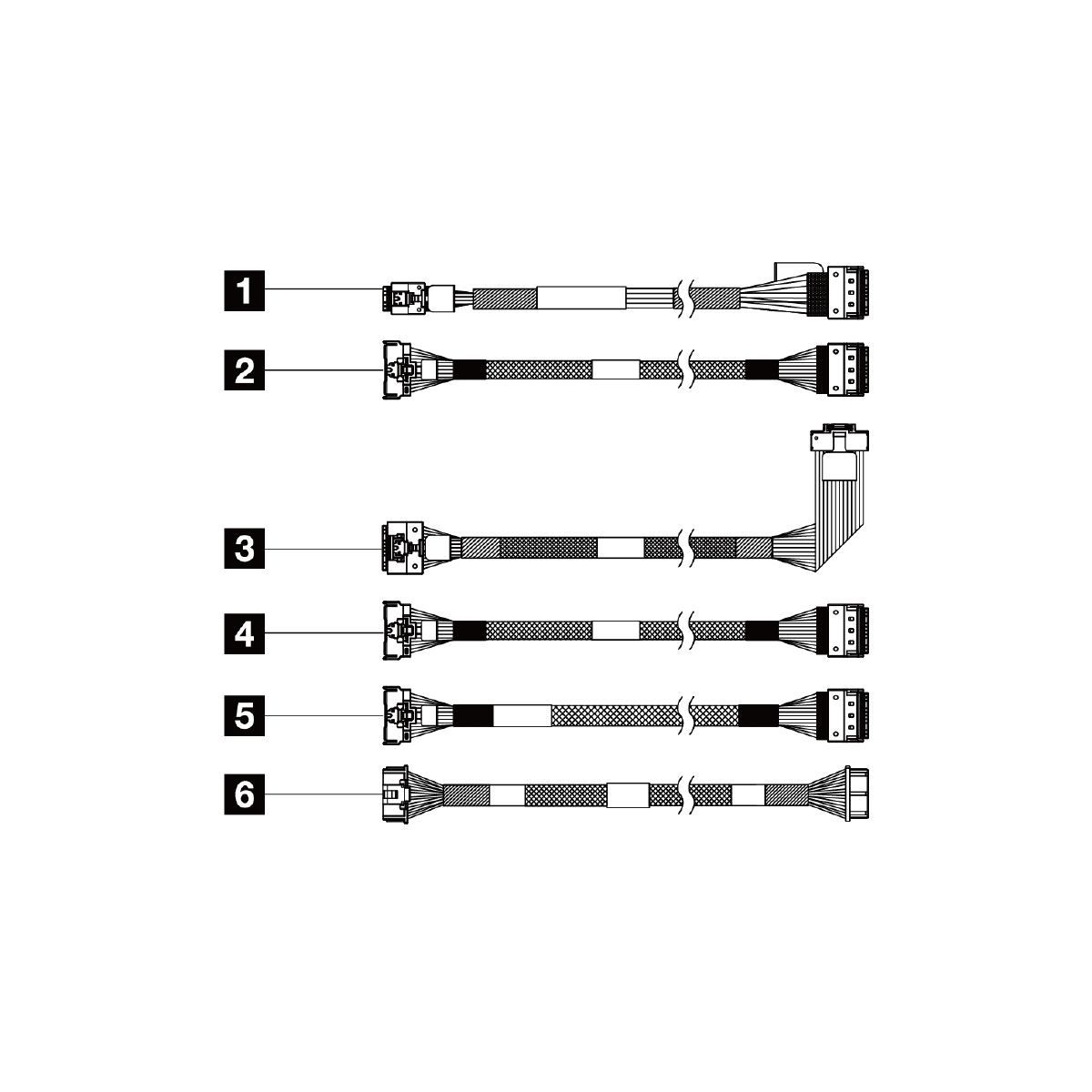 GUNMANSA ThinkSystem SR650 V3 x4 M.2 SATA/NVMe Non-RAID Cable Kit