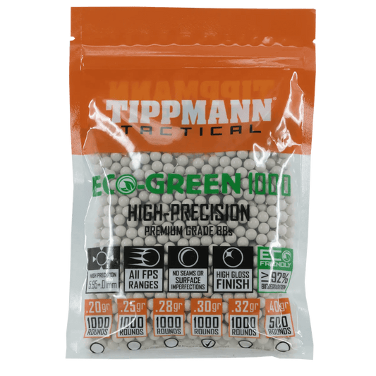 GUNMANSA TIPPMANN 6MM ECO BBS, 30G 1000CT WHITE - SPECIAL - GSA