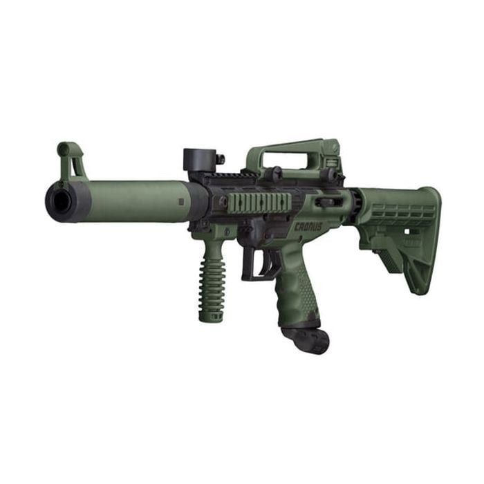 GUNMANSA Tippmann Cronus Tactical Olive Paintball Rifle (Semi Auto|CO2|HOP|300 FPS|9J|.68 CAL)