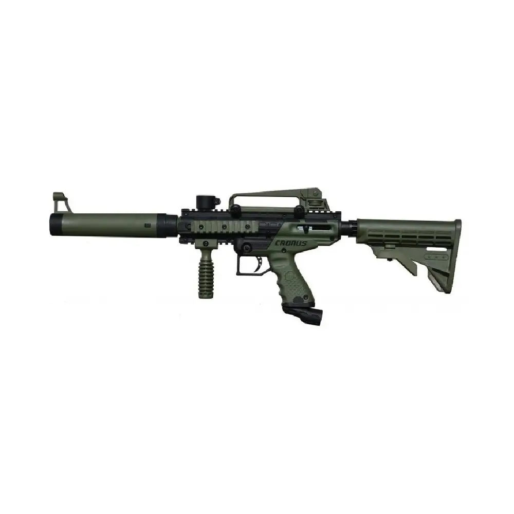 GUNMANSA Tippmann Cronus Tactical Olive Paintball Rifle (Semi Auto|CO2|HOP|300 FPS|9J|.68 CAL)