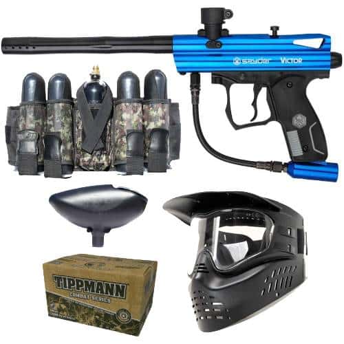 GUNMANSA TIPPMANN Spyder Victor Paintball Marker 0.68cal – Blue Combo