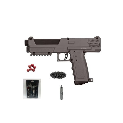 GUNMANSA Tippmann TIPX Steel Grey Paintball Gun Combo (Semi Auto|CO2|7|315FPS|10J|.68 CAL)