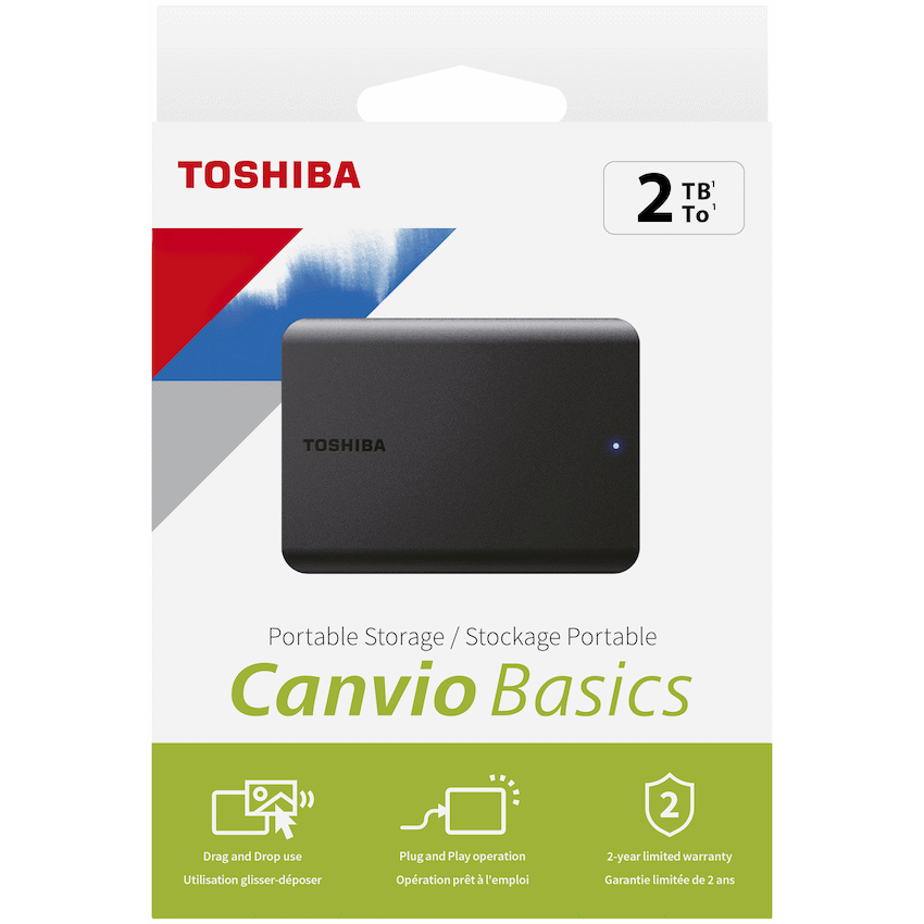 GUNMANSA Toshiba 2TB Canvio Basics USB 3.0 Portable Hard Drive