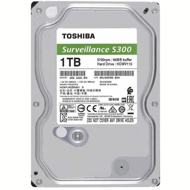 GUNMANSA Toshiba HDKPJ42ZRA02S 1TB 3.5 inch Surveillance Hard Drive
