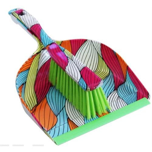 GUNMANSA Totally Dust Pan Broom Set Rainbow Design