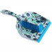GUNMANSA Totally Dust Pan Broom Set White Floral Design