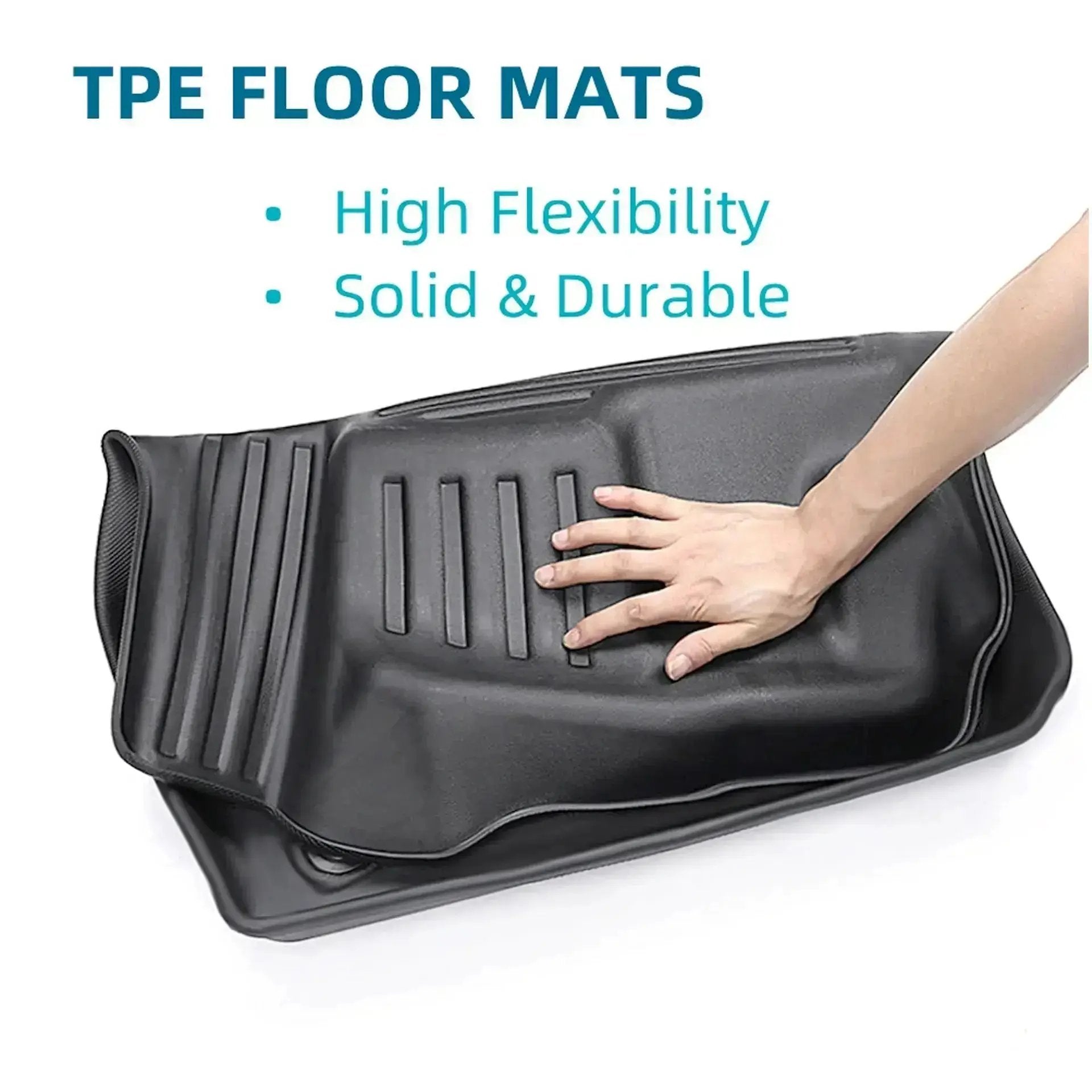 GUNMANSA Toyota Hilux (12-On) Double-Cab Moulded TPE Rubber Floor Mats (3-Piece)