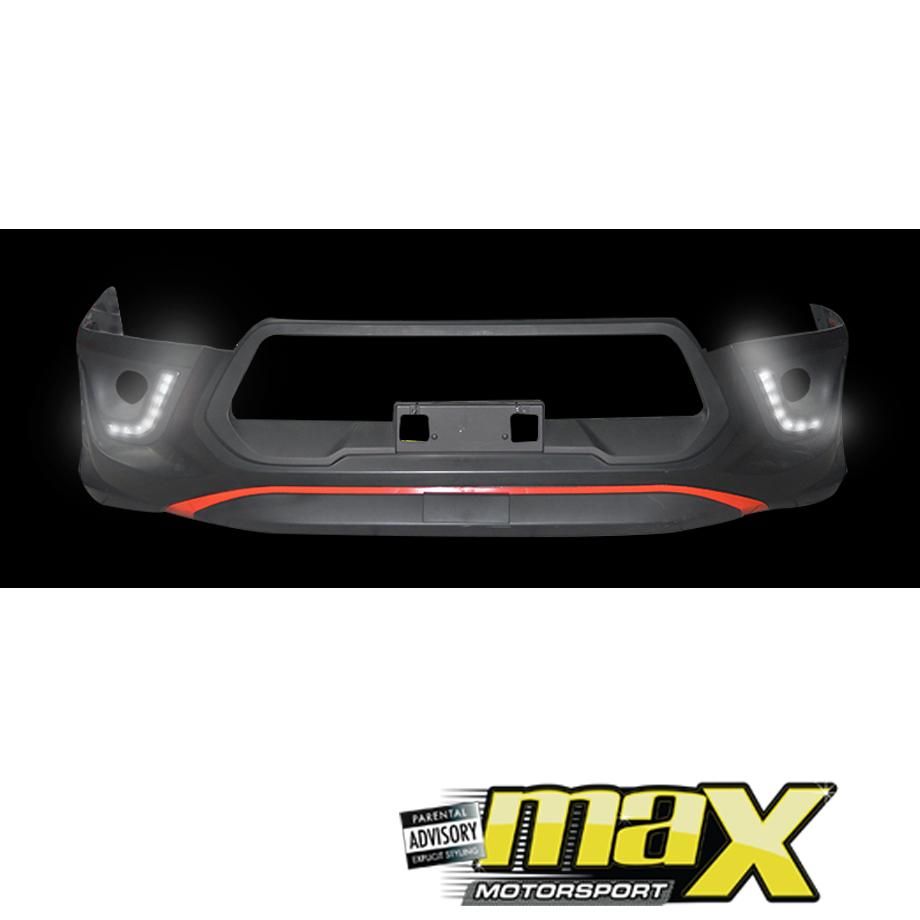 GUNMANSA Toyota Hilux Revo (15-20) TRD Style Front Bumper Add On (Black)