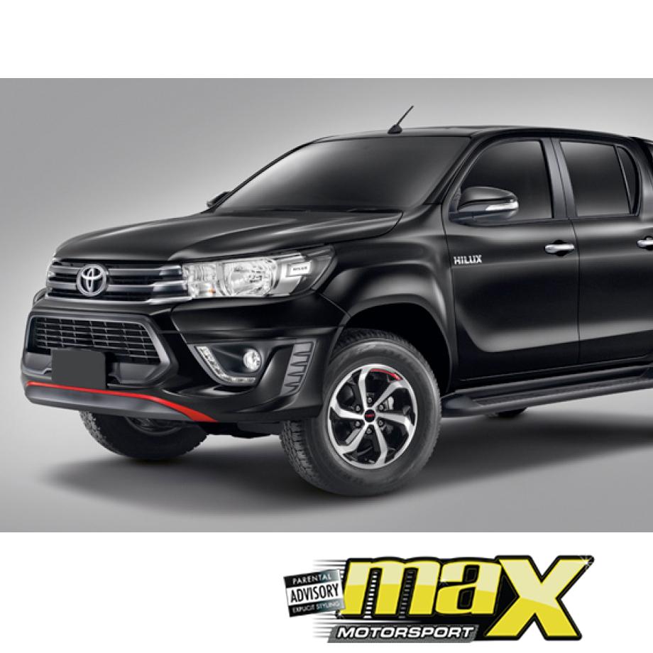 GUNMANSA Toyota Hilux Revo (15-20) TRD Style Front Bumper Add On (Black)
