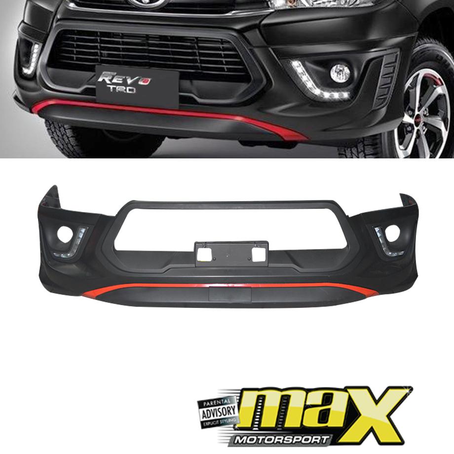 GUNMANSA Toyota Hilux Revo (15-20) TRD Style Front Bumper Add On (Black)