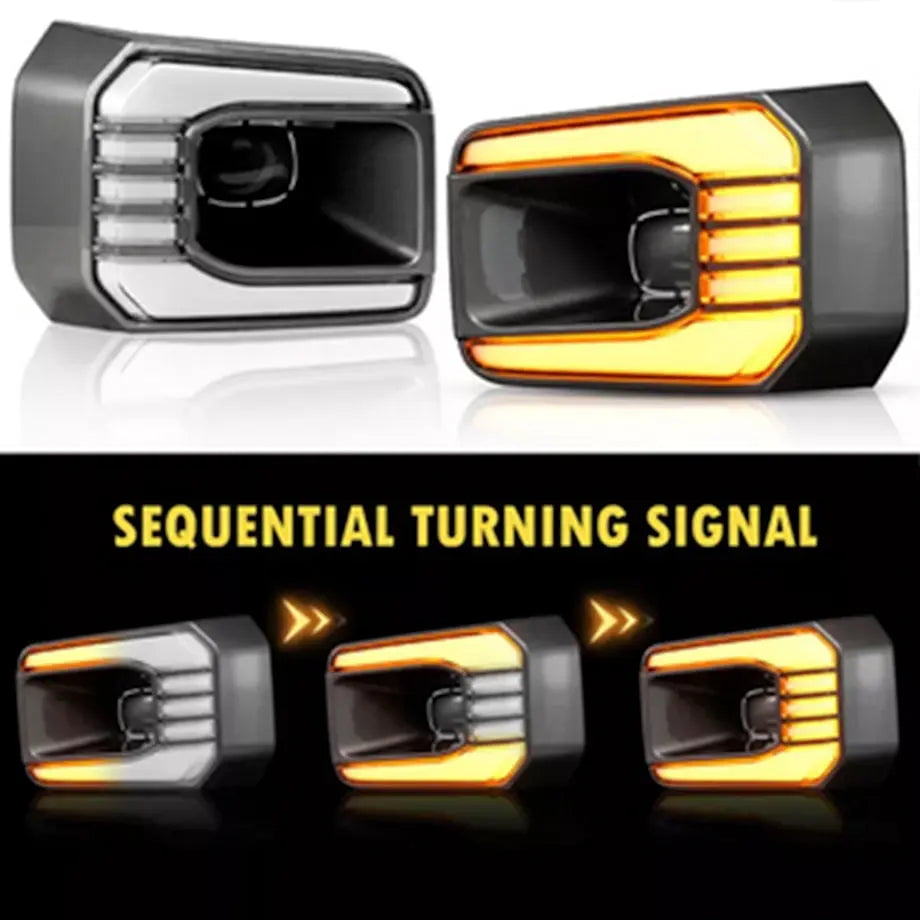 GUNMANSA Toyota Hilux Revo 2.8 GD6 - Dual Function LED Fog Light Surrounds (21-On)