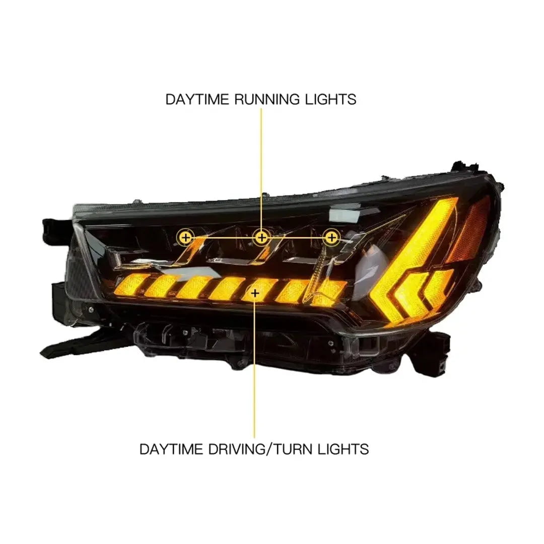 GUNMANSA Toyota Hilux Revo (20-On) LED Projector Upgrade Headlights With Sequential Indicator