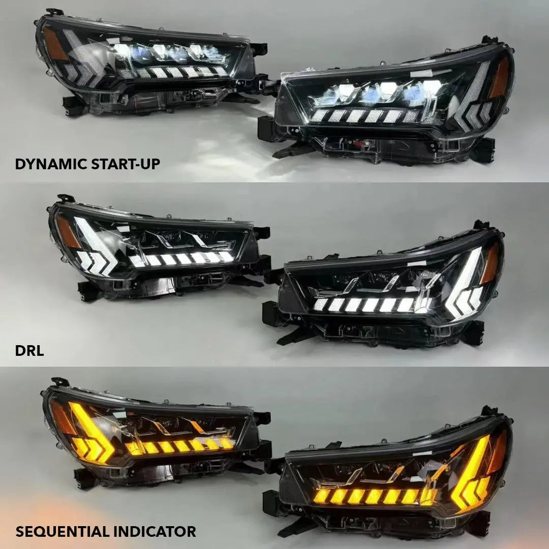 GUNMANSA Toyota Hilux Revo (20-On) LED Projector Upgrade Headlights With Sequential Indicator