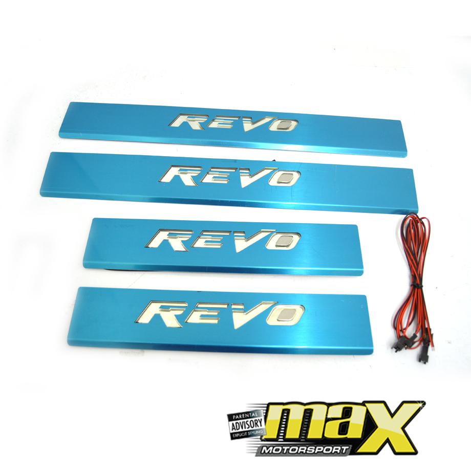 GUNMANSA Toyota Revo Light Up Aluminium Step Sill With Revo Logo