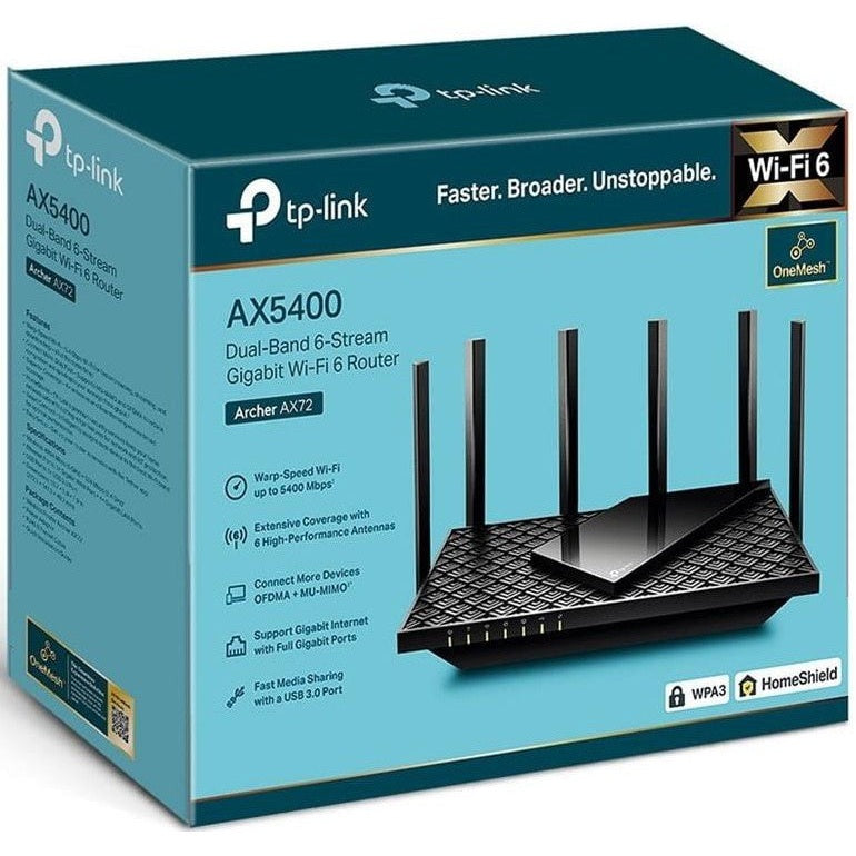 GUNMANSA TP-Link Archer AX72 AX5400 Dual-Band Gigabit Wi-Fi 6 Router
