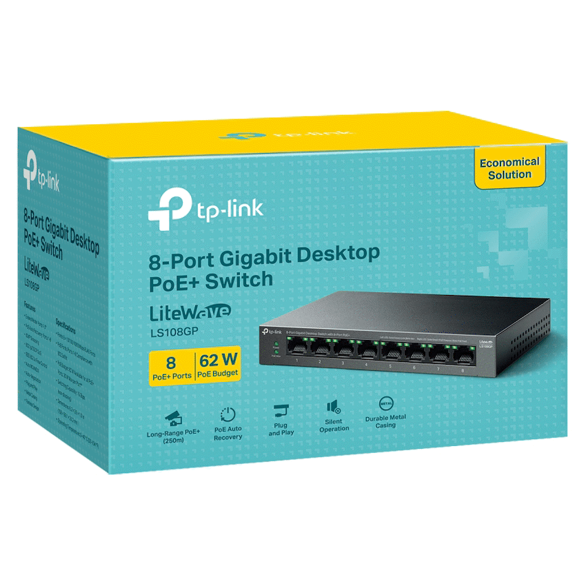 GUNMANSA TP-Link LS108GP 8-Port Gigabit Desktop Switch