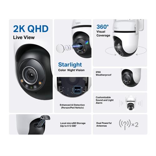 GUNMANSA TP-LINK OUTDOOR PAN/TILT WI-FI CAMERA