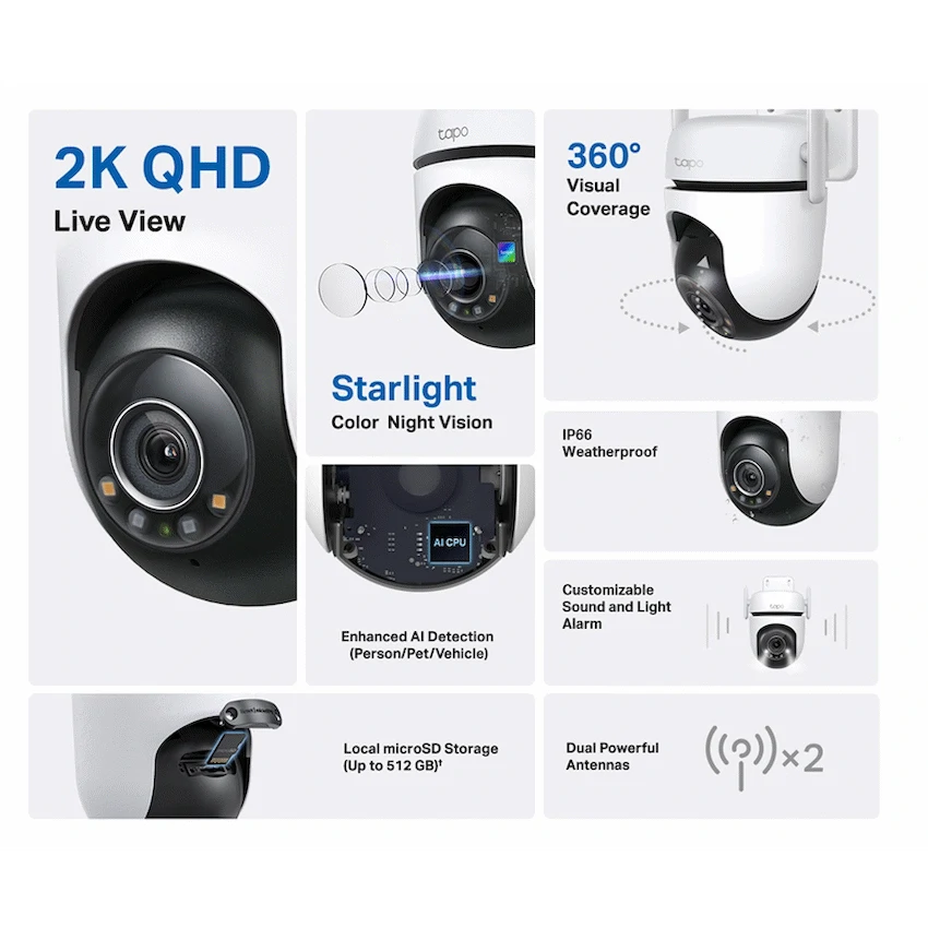 GUNMANSA TP-LINK OUTDOOR PAN/TILT WI-FI CAMERA