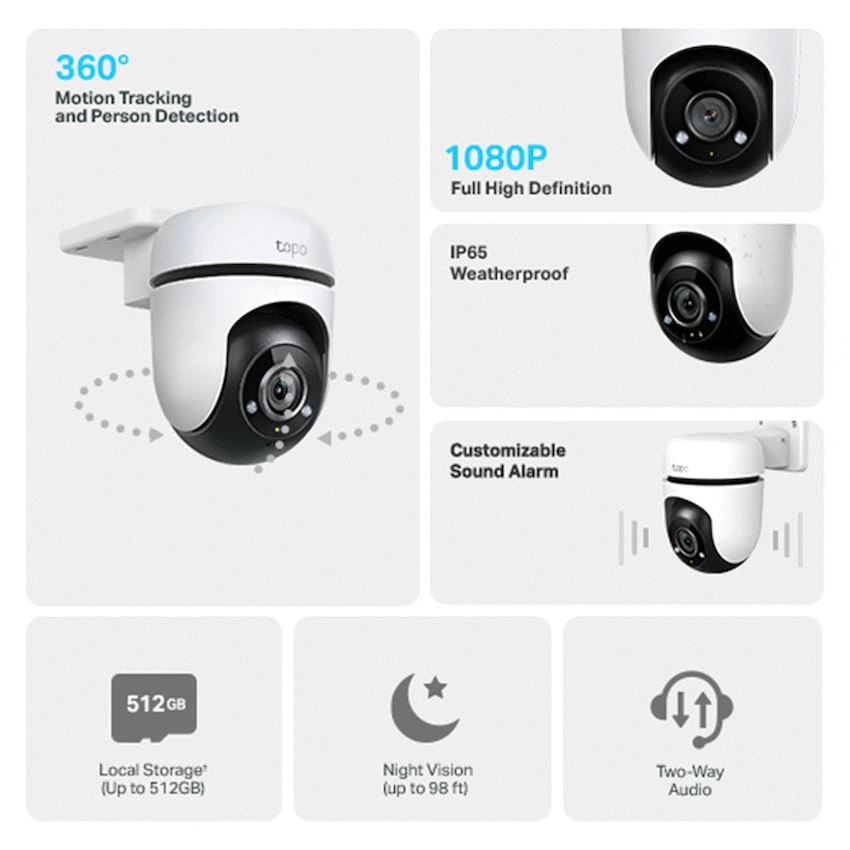 GUNMANSA TP Link Tapo C500 Outdoor Pan Tilt Security WiFi Camera